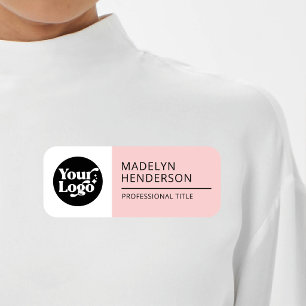 Weiß Rosa Rot Business Logo Mitarbeiter Magnetisch Namensschild