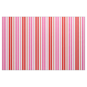 Weiß Rosa Rot Vertikale Streifen Design Stoff