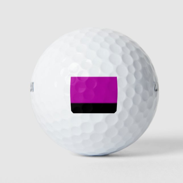 Weiß, Rosa und Schwarz Golfball (Vorderseite)