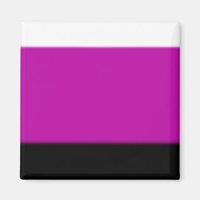 Weiß, Rosa und Schwarz Magnet (Vorne)