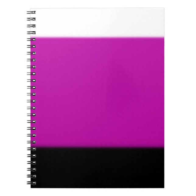 Weiß, Rosa und Schwarz Notizblock (Vorderseite)