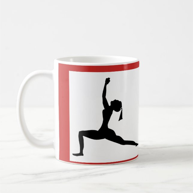 Weiß / Rot Stil: Klassischer Becher / Kaffeetasse (Links)