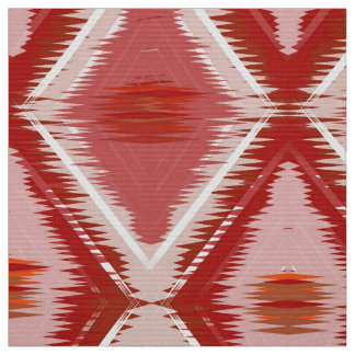 Weiß-rotes Ikat-Muster. Stoff
