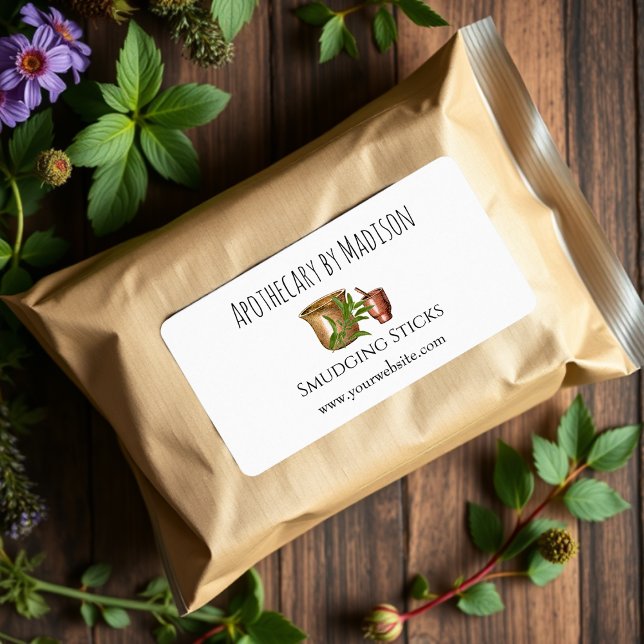 Weiß | Sage Smudge Sticks Produktkennzeichnungen Adressaufkleber (Von Creator hochgeladen)