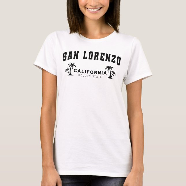Weiß San Lorenzo, Kalifornien T-Shirt (Vorderseite)
