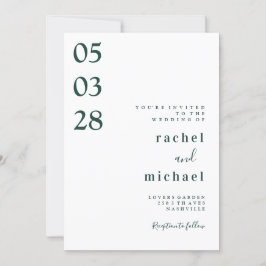 Weiß, schlicht und elegant einladung