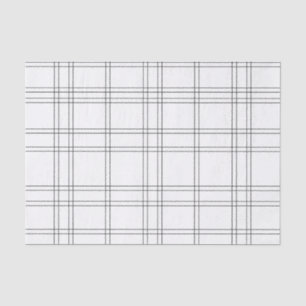 Weiß & Schwarz Chic Mode Karomuster Druck Seidenpapier