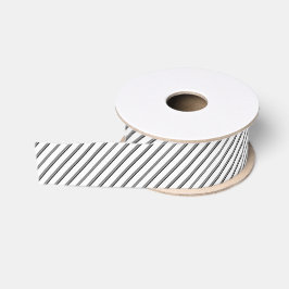 Weiß-schwarz diagonal gestreiftes Grosgrainband Ripsband