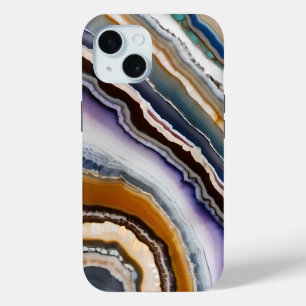 Weiß Schwarz Flieder Blau Terrakotta Achat Geode Case-Mate iPhone Hülle