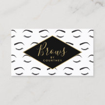 Weiß/Schwarz/Gold-Muster für Brows und Lashes