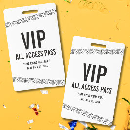 Weiß Schwarz Konzert Ticket VIP All Access Pass Ausweis