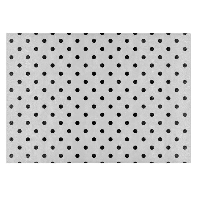 Weiß/schwarz Polka Dots Cutting Board Schneidebrett (Vorderseite)