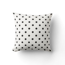 Weiß/schwarz Polka Dots Pillow
