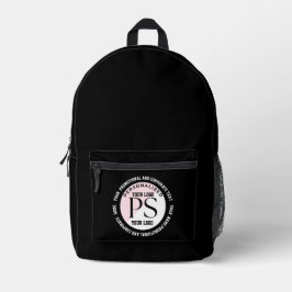 WEISS SCHWARZ, PROMOTION- UND FIRMENREISEN BEDRUCKTER RUCKSACK