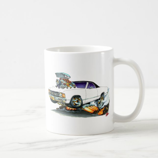 Weiß-Schwarzer LKW 1971-72 EL Camino Kaffeetasse (Rechts)