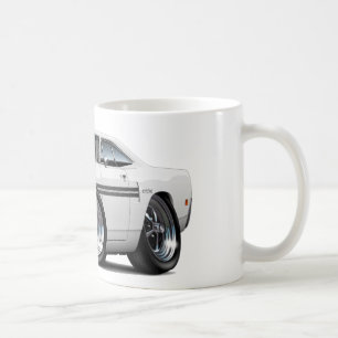 Weiß-Schwarzes Auto 1970 Plymouths GTX Kaffeetasse