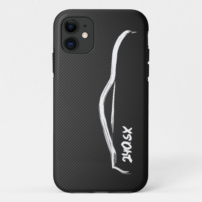 Weiß-Silhouette Nissans Silvia 240sx Case-Mate iPhone Hülle (Rückseite)