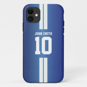 Weiß Stripes Fußball-Spieler blauen iPhone 5 Case-Mate iPhone Hülle