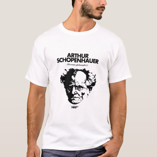 Weiß-T - Shirt Arthurs Schopenhauer (Vorderseite)