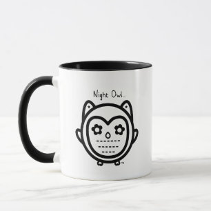 Weiß-Tasse der Nachteulen-11.oz Tasse