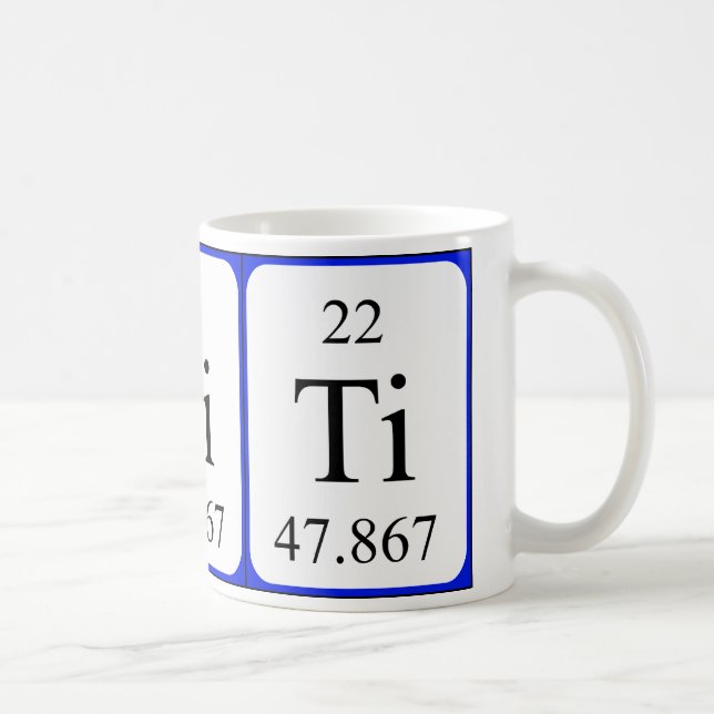 Weiß-Tasse des Elements 22 - Titan Tasse (Rechts)