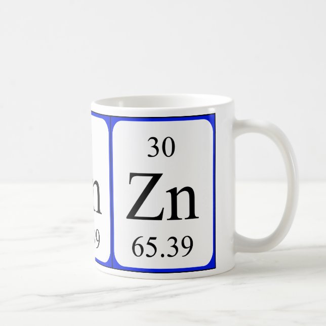 Weiß-Tasse des Elements 30 - Zink Tasse (Rechts)