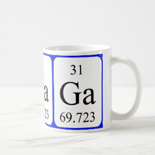 Weiß-Tasse des Elements 31 - Gallium Tasse