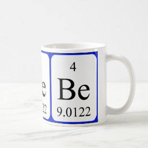 Weiß-Tasse des Elements 4 - Beryllium Tasse