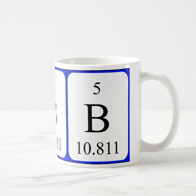 Weiß-Tasse des Elements 5 - Bor Tasse (Rechts)