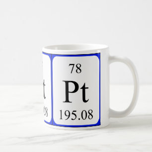 Weiß-Tasse des Elements 78 - Platin Tasse