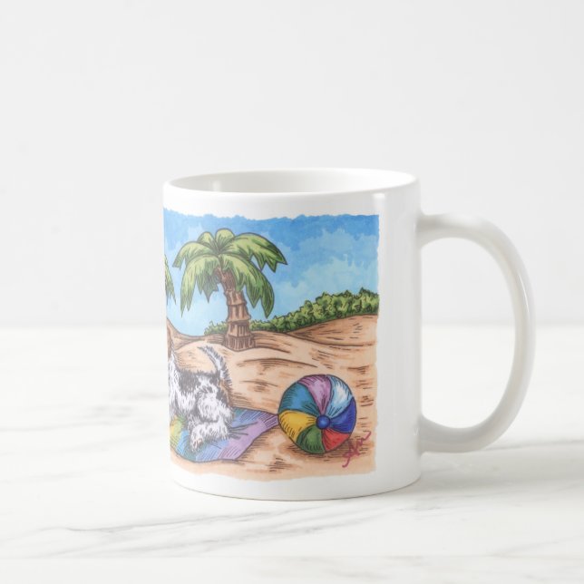 Weiß-Tasse DrahtFox endlose Sommer-11oz Tasse (Rechts)