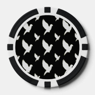 Weiß-Taube Pokerchips