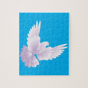Weiß tauchte in blauem Himmel 3 Puzzle