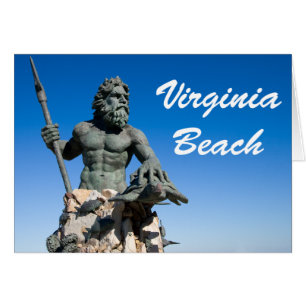Weiß-Text Virginia Beach Poseidon Statue-w