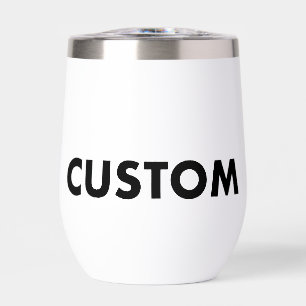 WEIß Thermal Custom Weinbecher Leere Vorlage