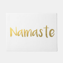 Weiß u. GoldNamaste Boden-Matte Fußmatte