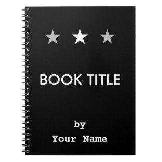 Weiß u. Grau spielt Ihr Buch-Projekt - Notizbuch Notizblock