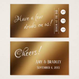 Weiß über Imitate Gold, 3 Punch Drink Tickets