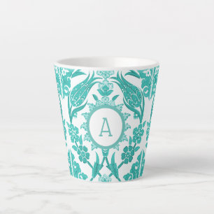 Weiß und Aquamarines Bauernhaus Blumenstrauß Mon Milchtasse