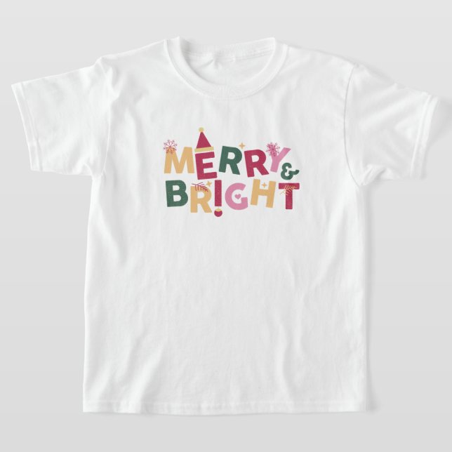 Weiß und blau farbig frohe Weihnachten T-Shirt (Ablage )