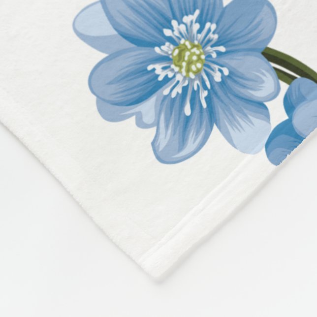 Weiß und Blau Fleecedecke (Ecke)