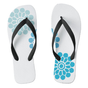 Weiß und Blau Flip Flops