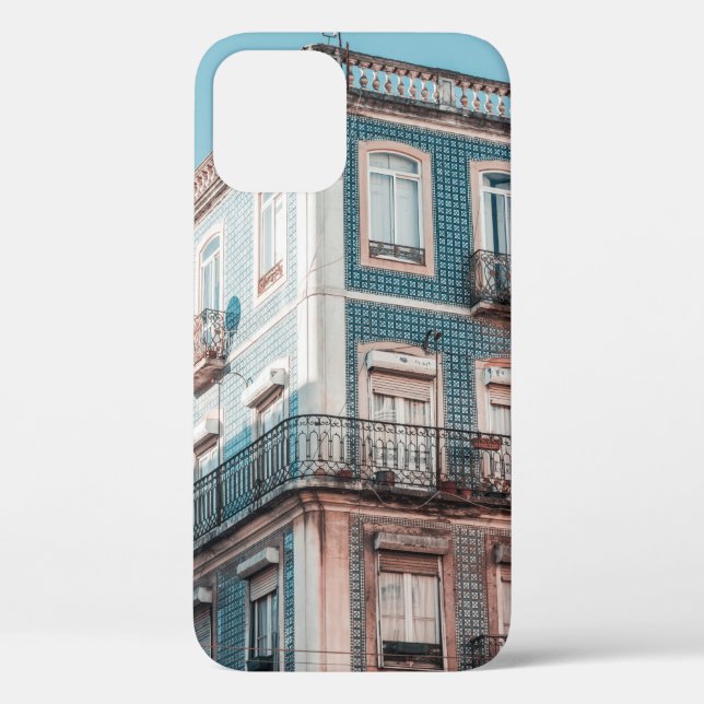 WEISS UND BLAU KONKRETES GEBÄUDE Case-Mate iPhone HÜLLE (Rückseite)