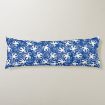 Weiß und blau wiederholendes Motiv | Octopus Patte