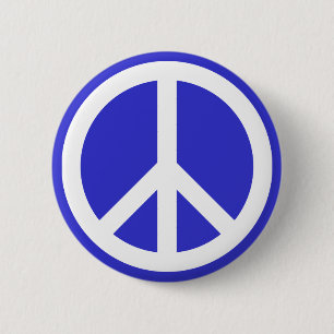 Weiß- und Blaufriedenszeichen Button