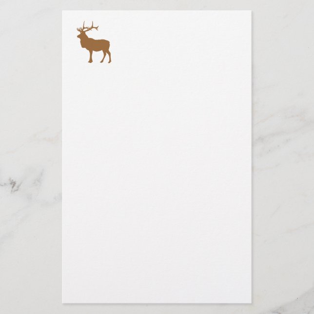 Weiß und Braun Briefpapier (Vorderseite)