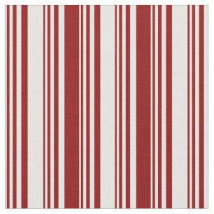 Weiß und dunkel roter, roter Streifen Stoff