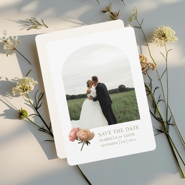 Weiß und Elfenbein | Moderne Olive Green Rose Einladung (Von Creator hochgeladen)