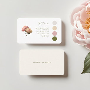 Weiß und Elfenbein   Rose Hochzeitskleid Code Begleitkarte