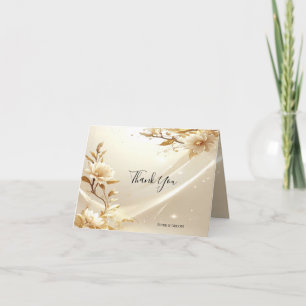 Weiß- und Goldblumen-Dankeskarten Dankeskarte
